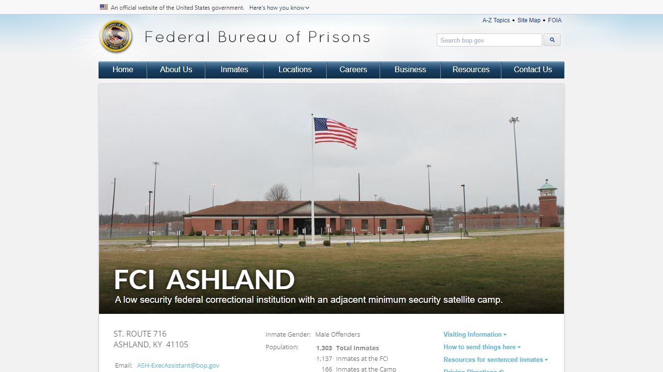 FCI Ashland - Federal Bureau of Prisons